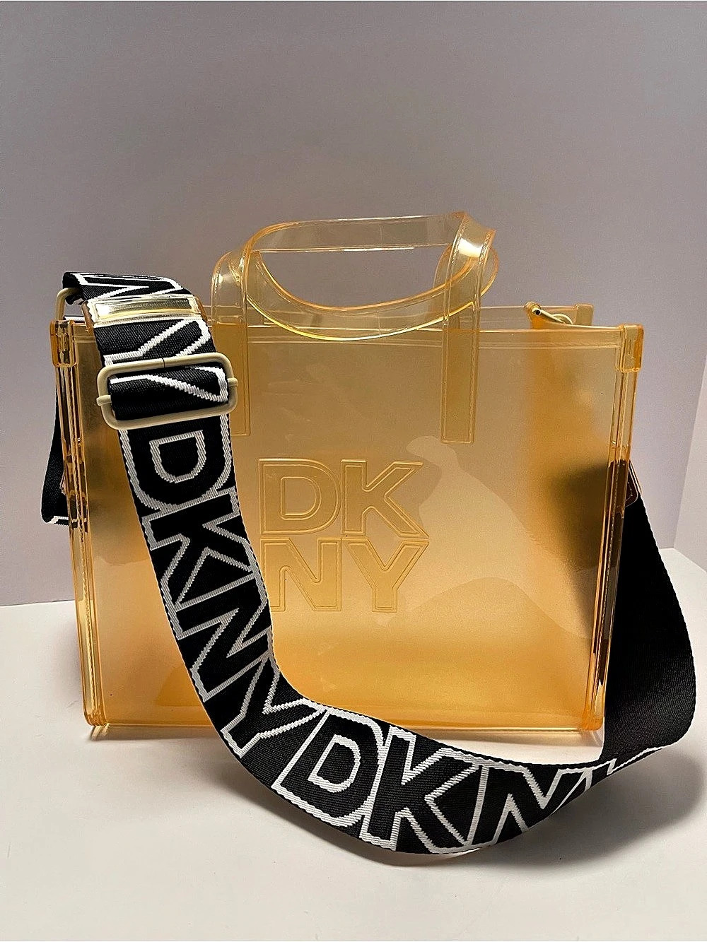 DKNY Hadlee Small Jelly Tote Bag in Buttercream Used Like New